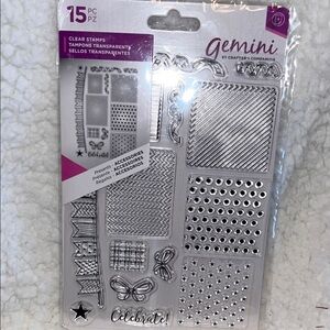 Gemini Clear Stamps Set NWT